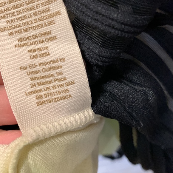 Free People Sheer Black Striped Dress Sweet Lace Details Nude Lining Small - Picture 12 of 13